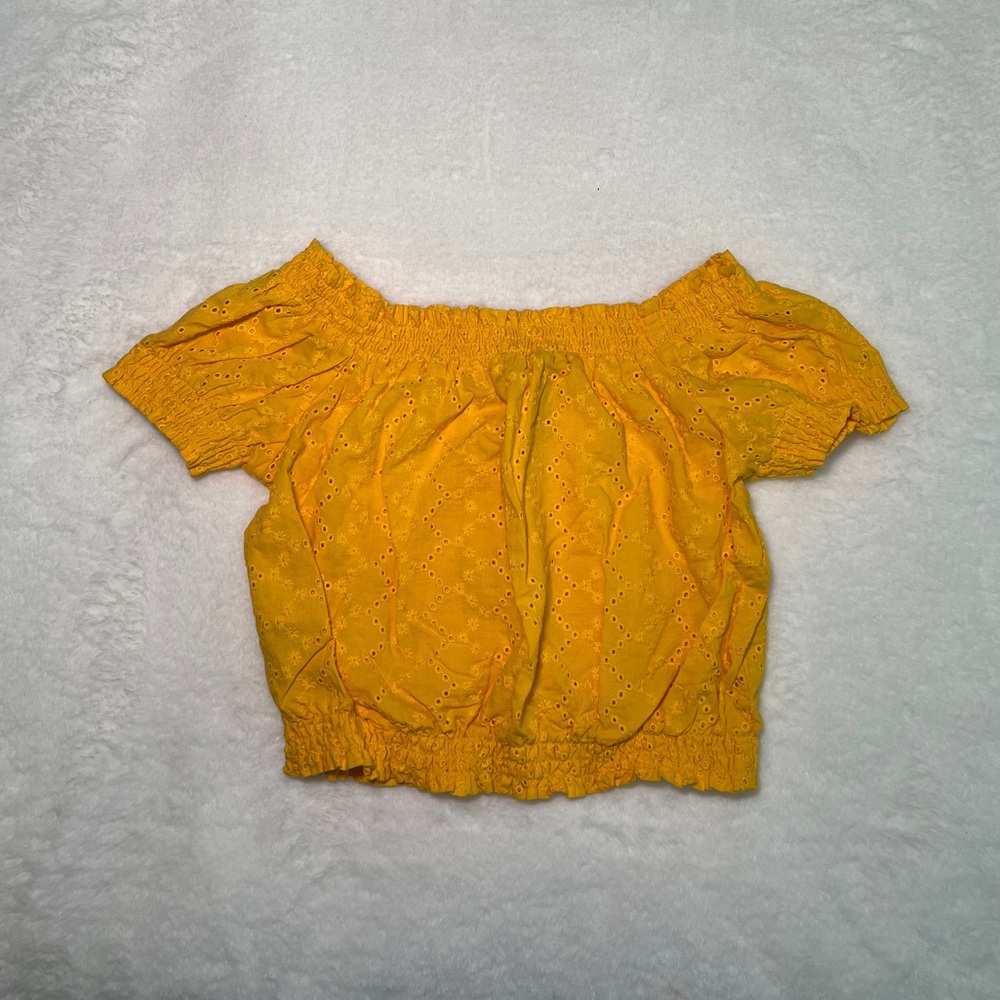Yellow crop top